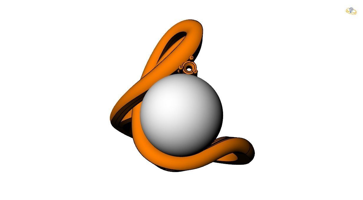 Pearl ring 3D print model_3