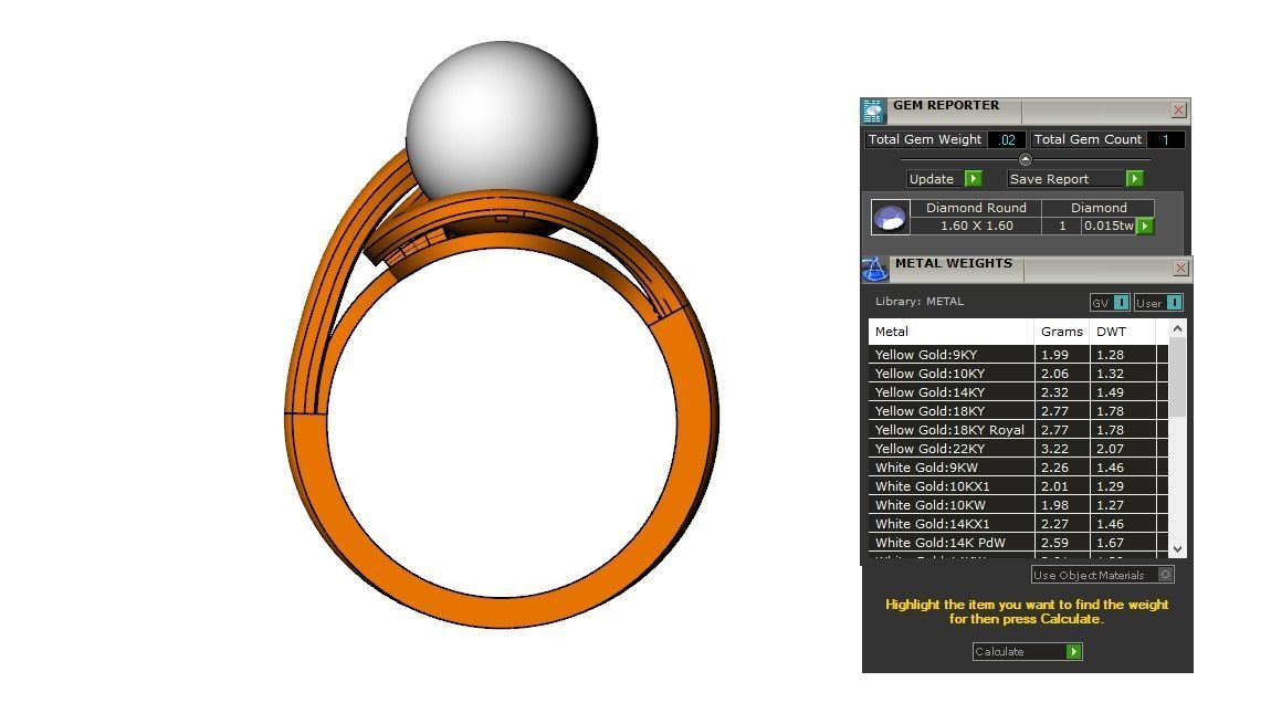 Pearl ring 3D print model_5