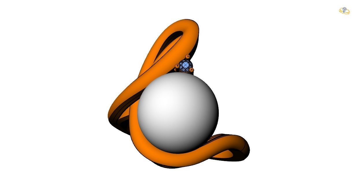 Pearl ring 3D print model_2