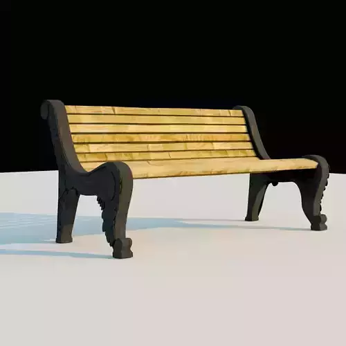 Bench park 3D model