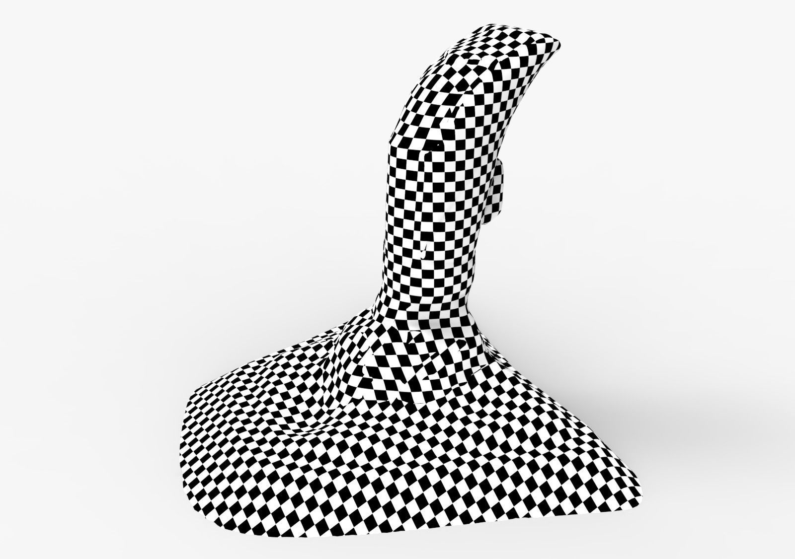 3 Series Automatic Gear Shift Knob Low-poly 3D model_8