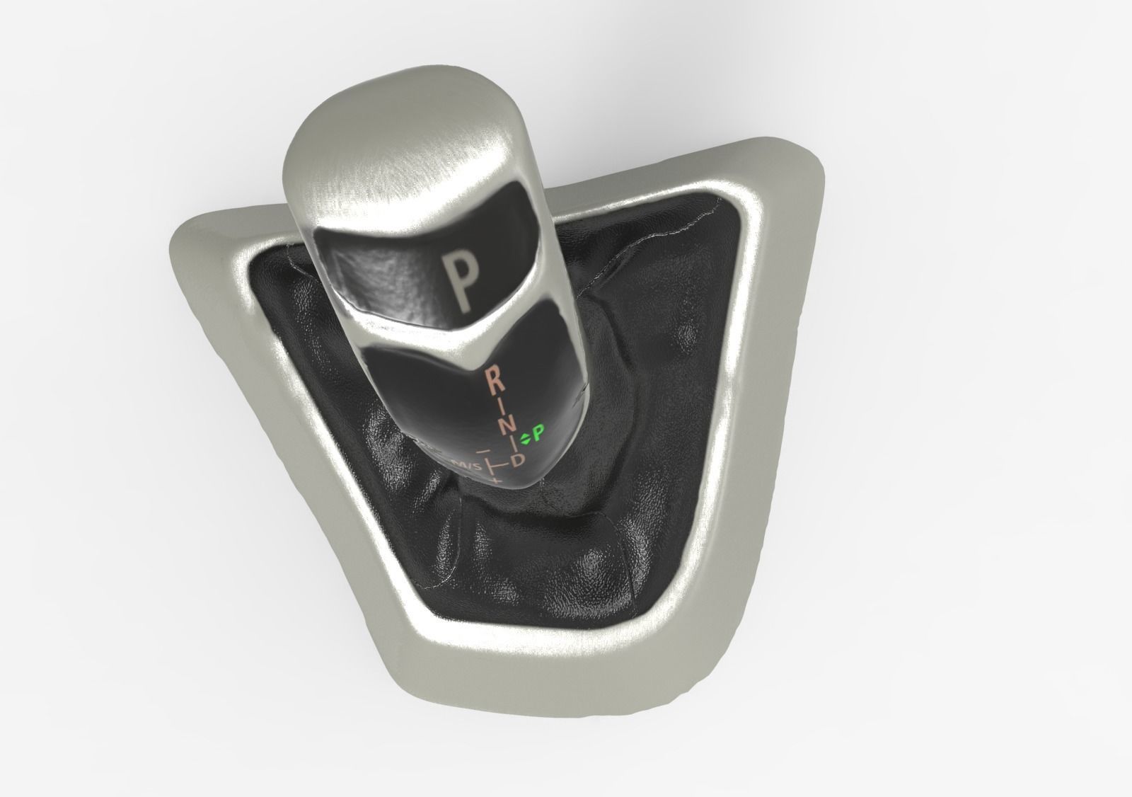 3 Series Automatic Gear Shift Knob Low-poly 3D model_7