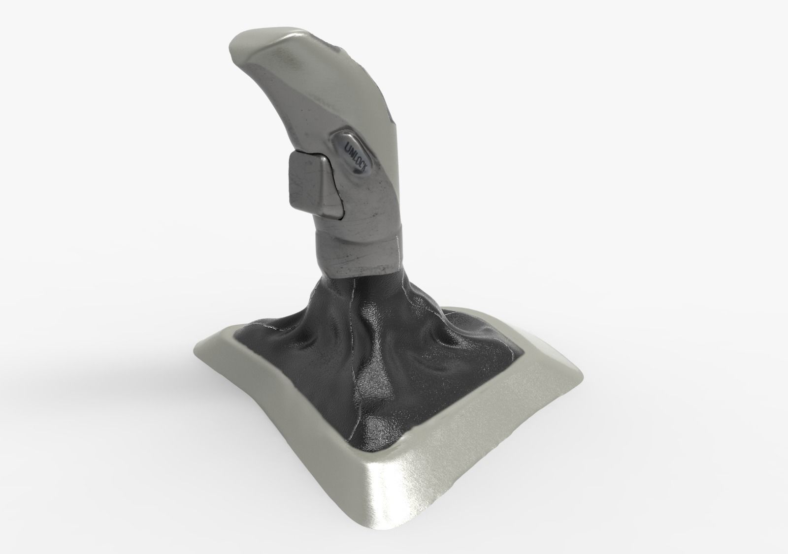 3 Series Automatic Gear Shift Knob Low-poly 3D model_4