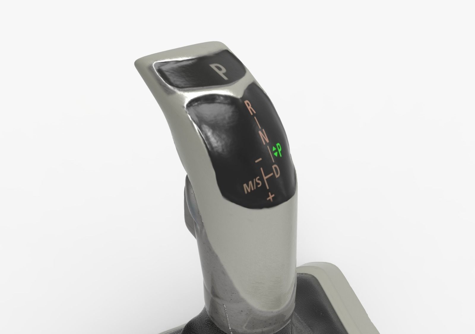 3 Series Automatic Gear Shift Knob Low-poly 3D model_2