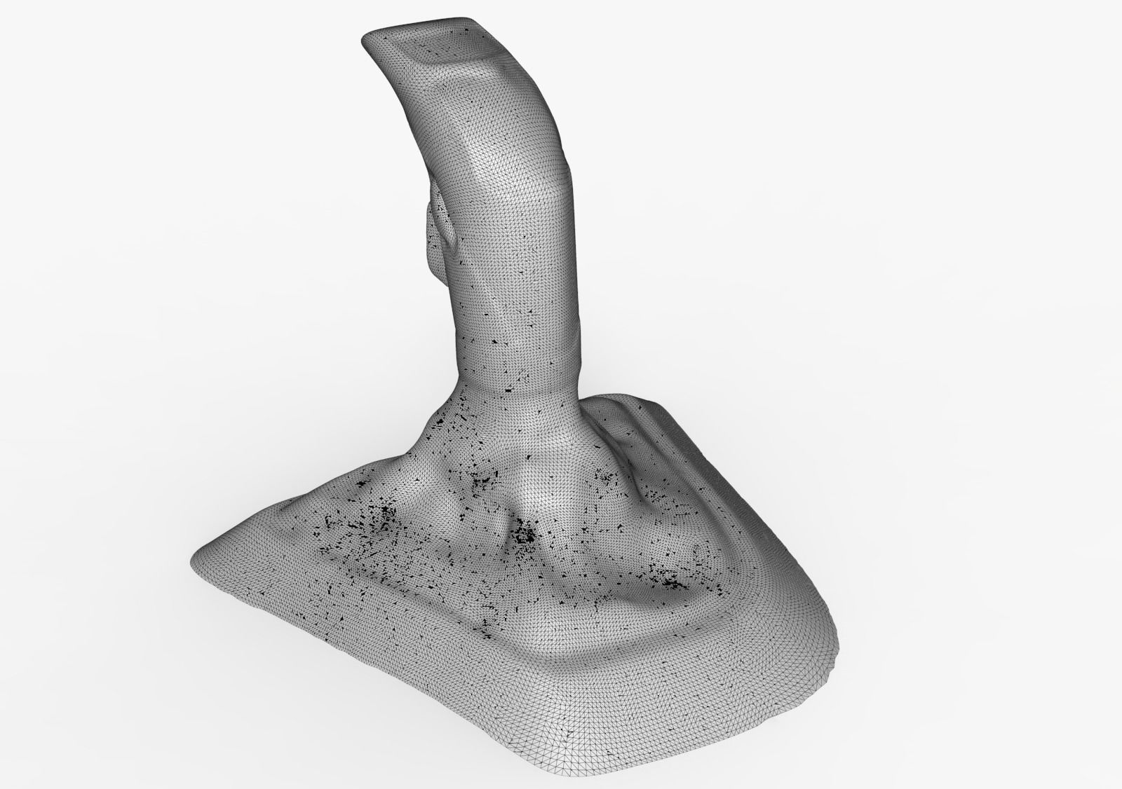 3 Series Automatic Gear Shift Knob Low-poly 3D model_5