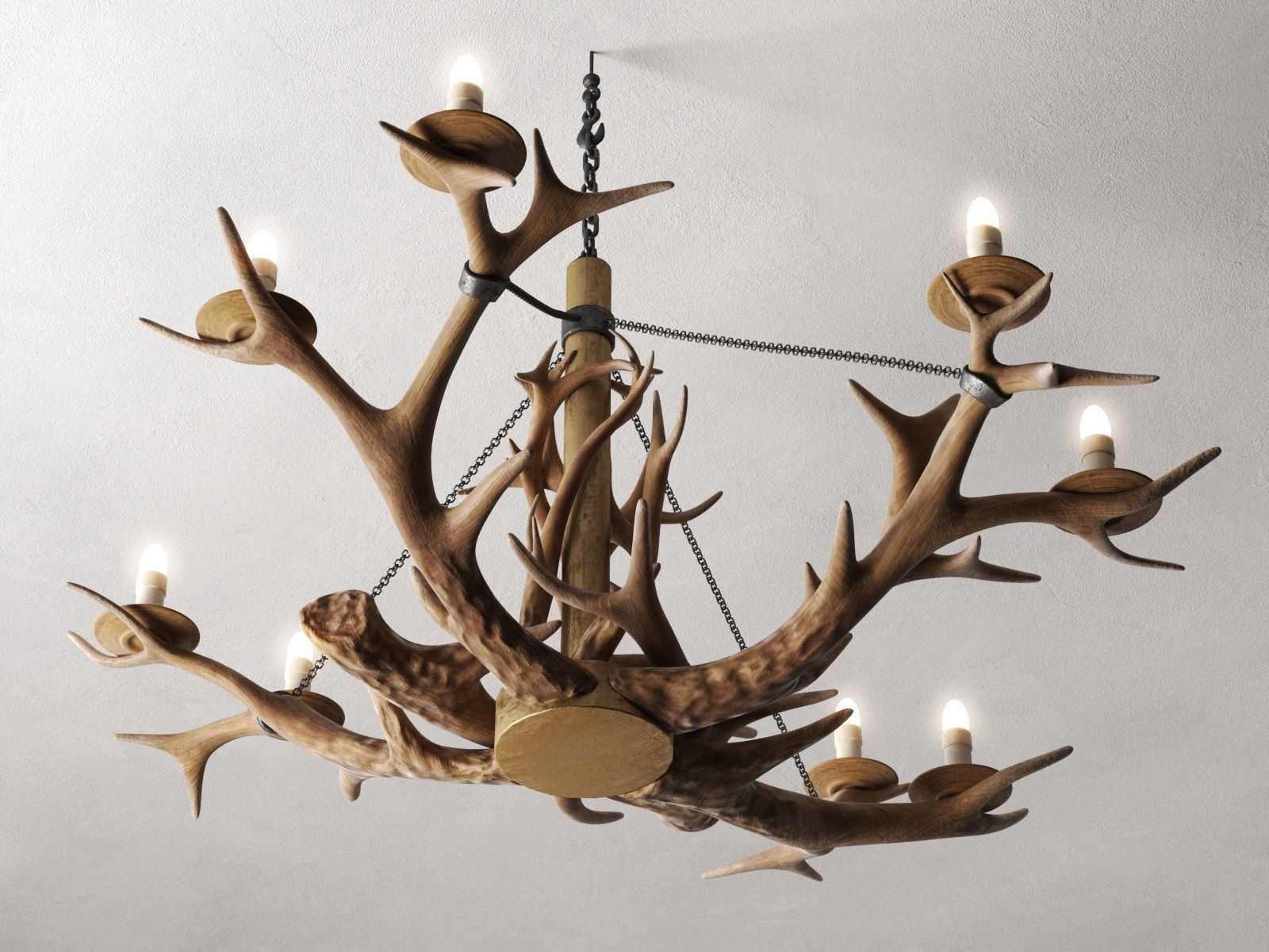 Antler Chandelier 3D model_2