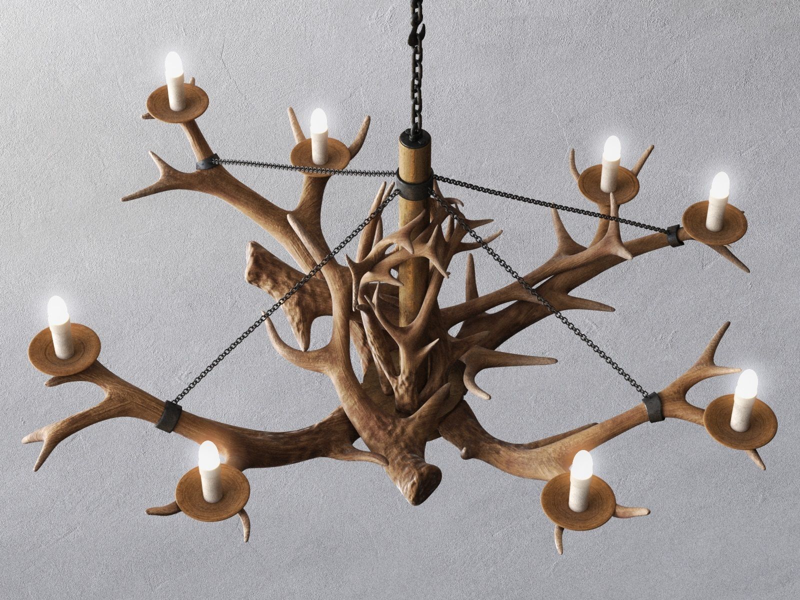 Antler Chandelier 3D model_1