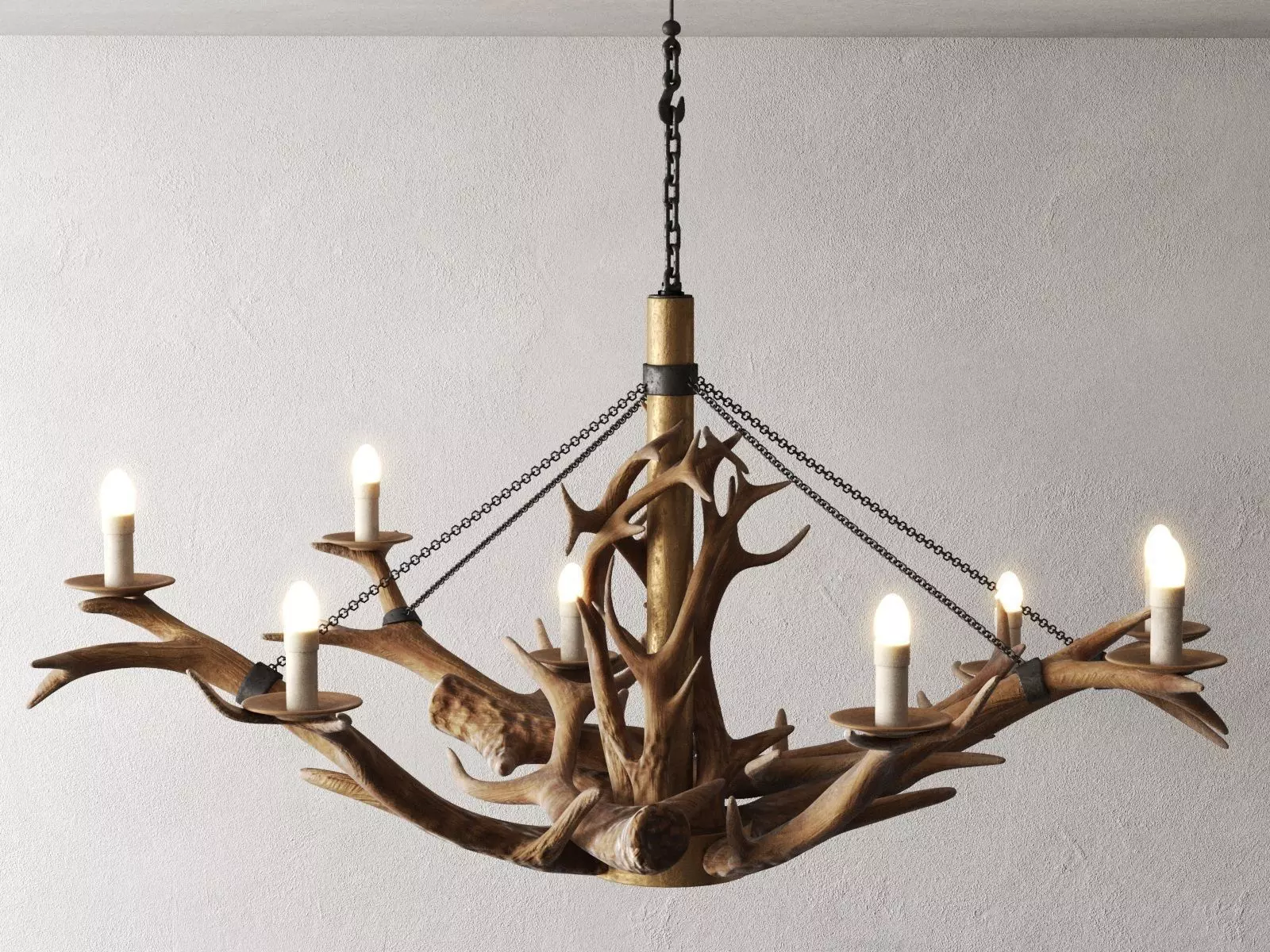 Antler Chandelier 3D model_0