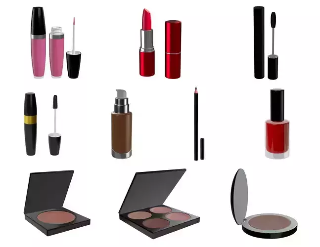 cosmetics stuff 3D Model Collection
