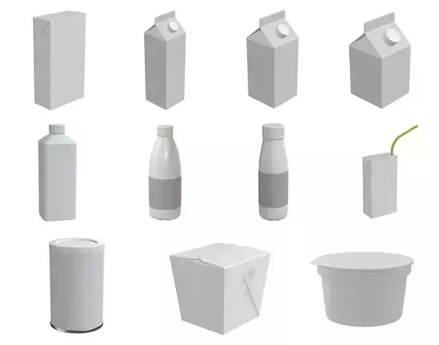 food containers 3D Model Collection