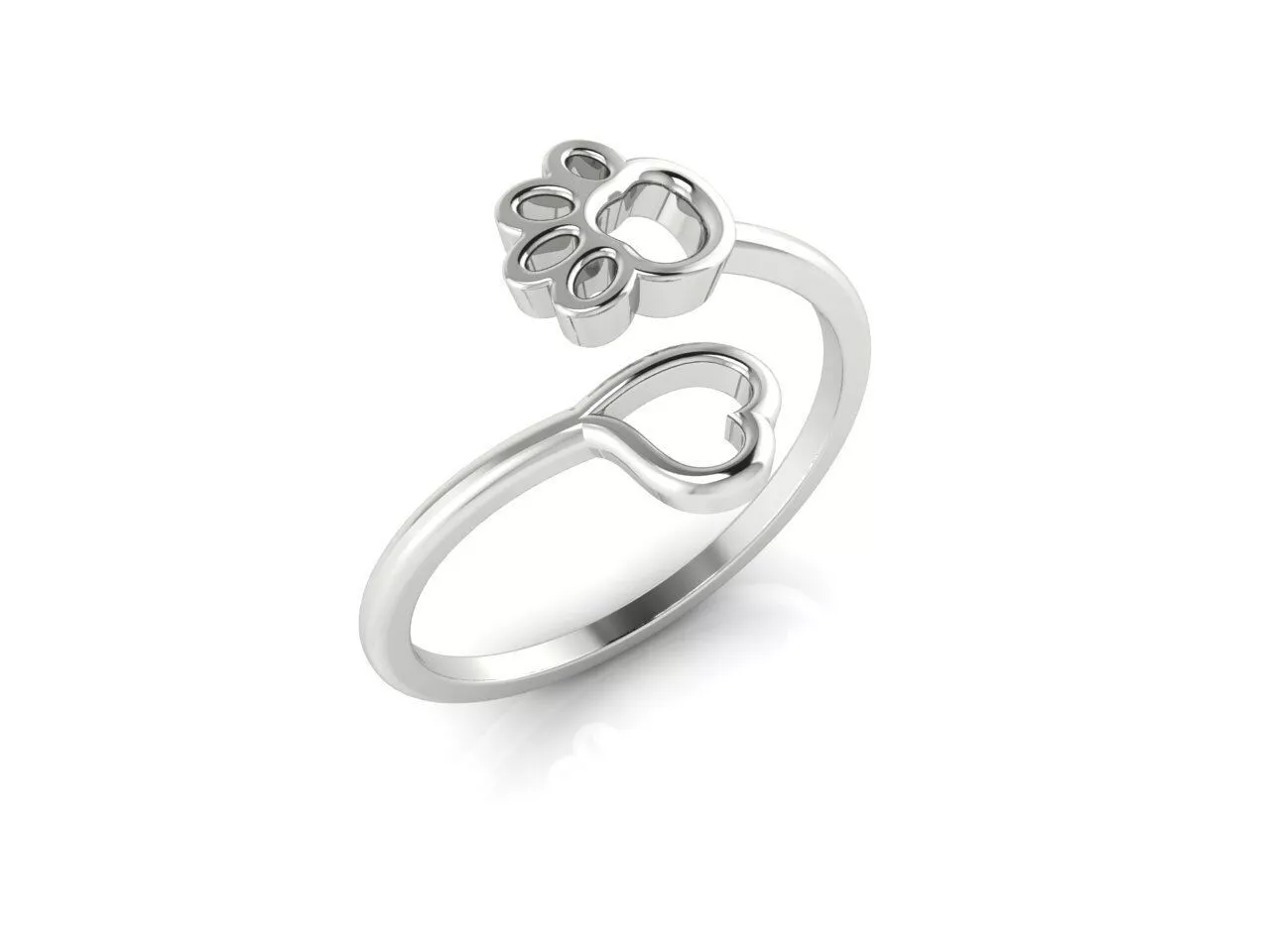 Ring 21 Paw animal 3D print model