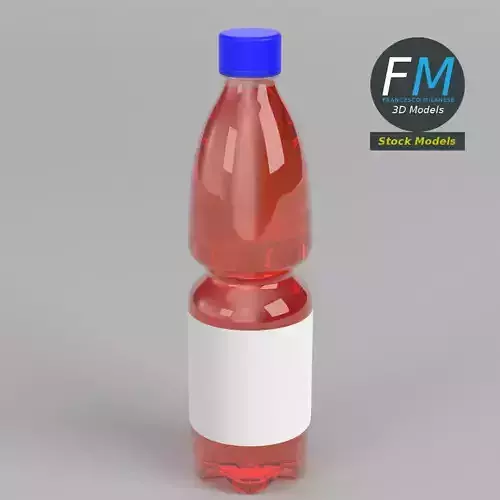 Bottle with liquid and label