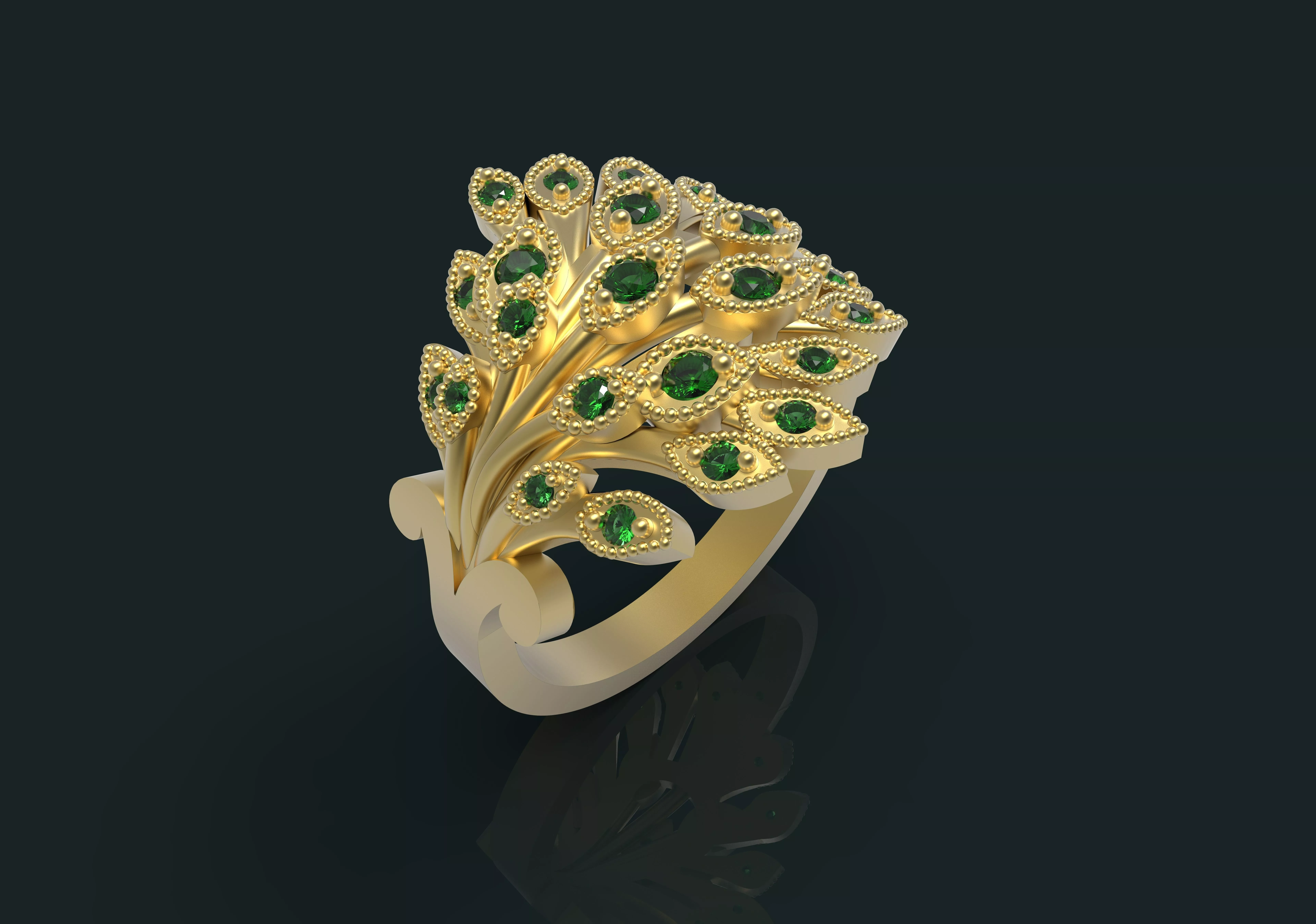 peacock ring Free 3D print model