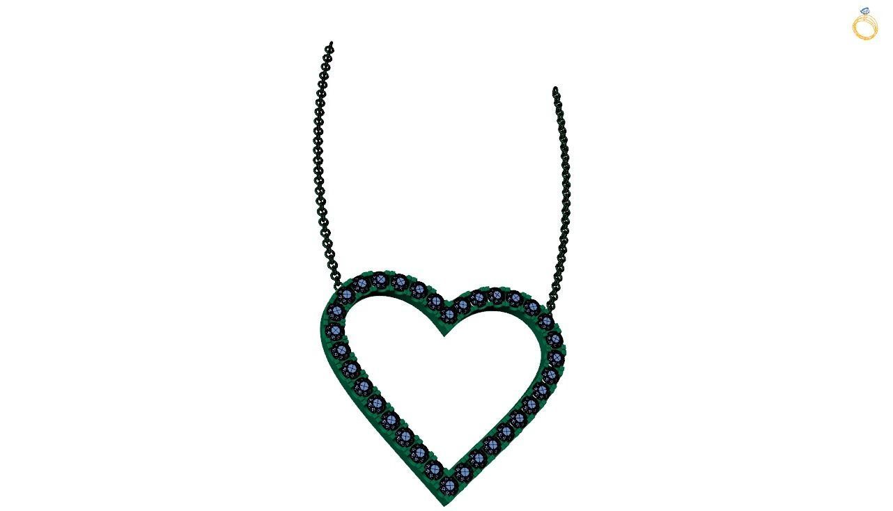 Heart pendent -2 3D print model_2