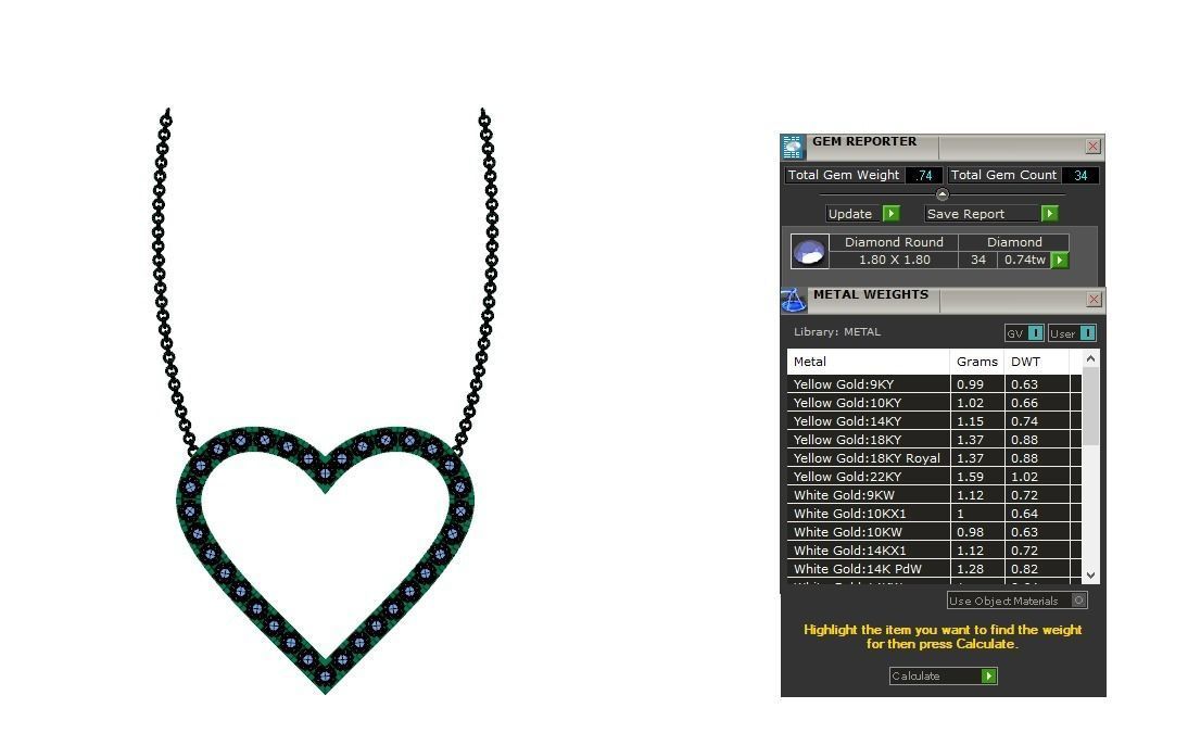 Heart pendent -2 3D print model_6