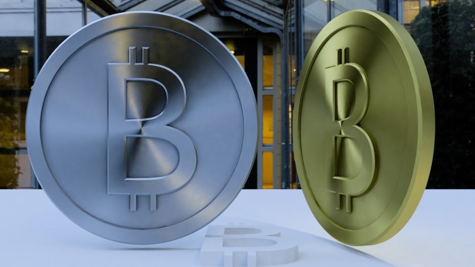 well modeled bitcoin token 3D model_2