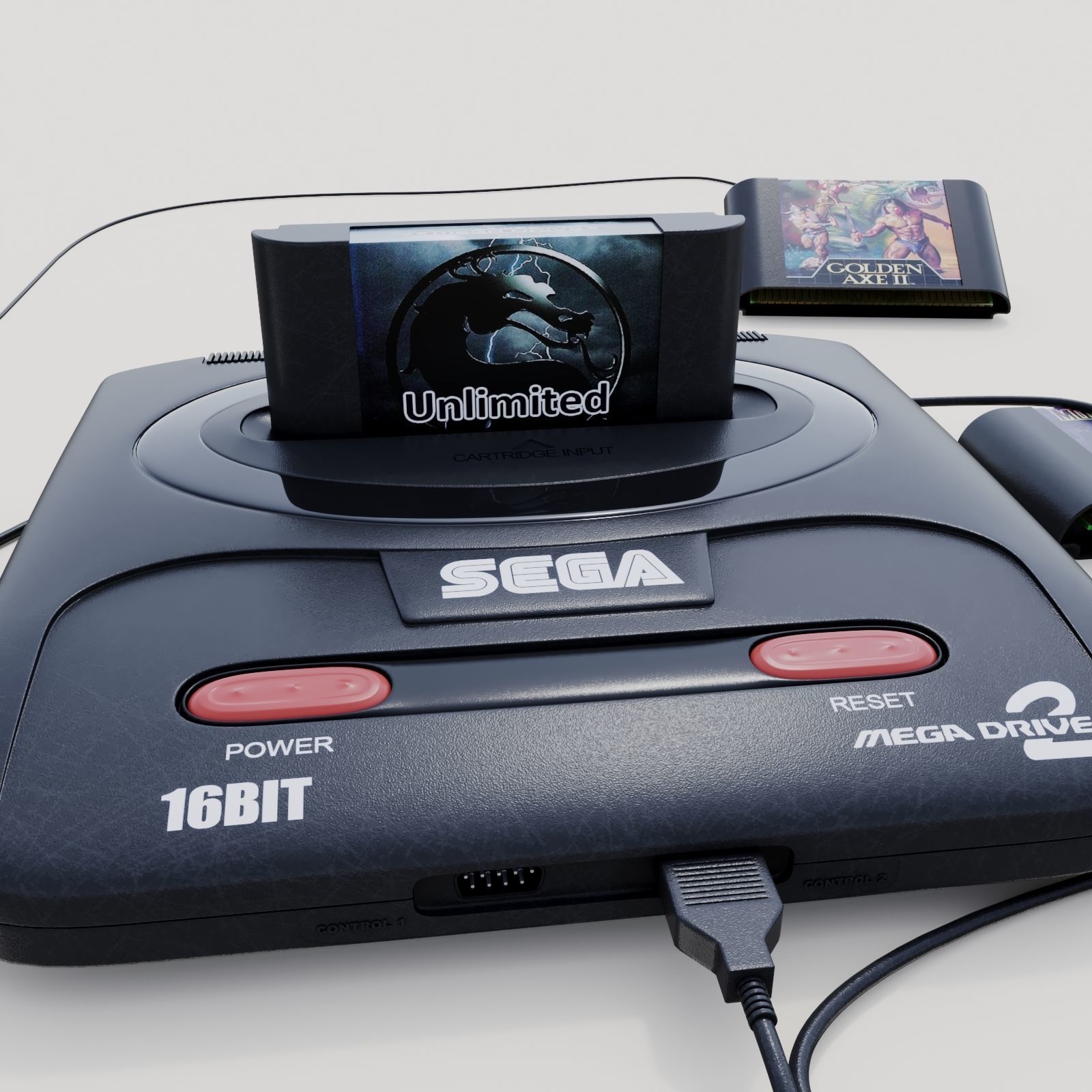 Sega Mega Drive 2 3D model_5