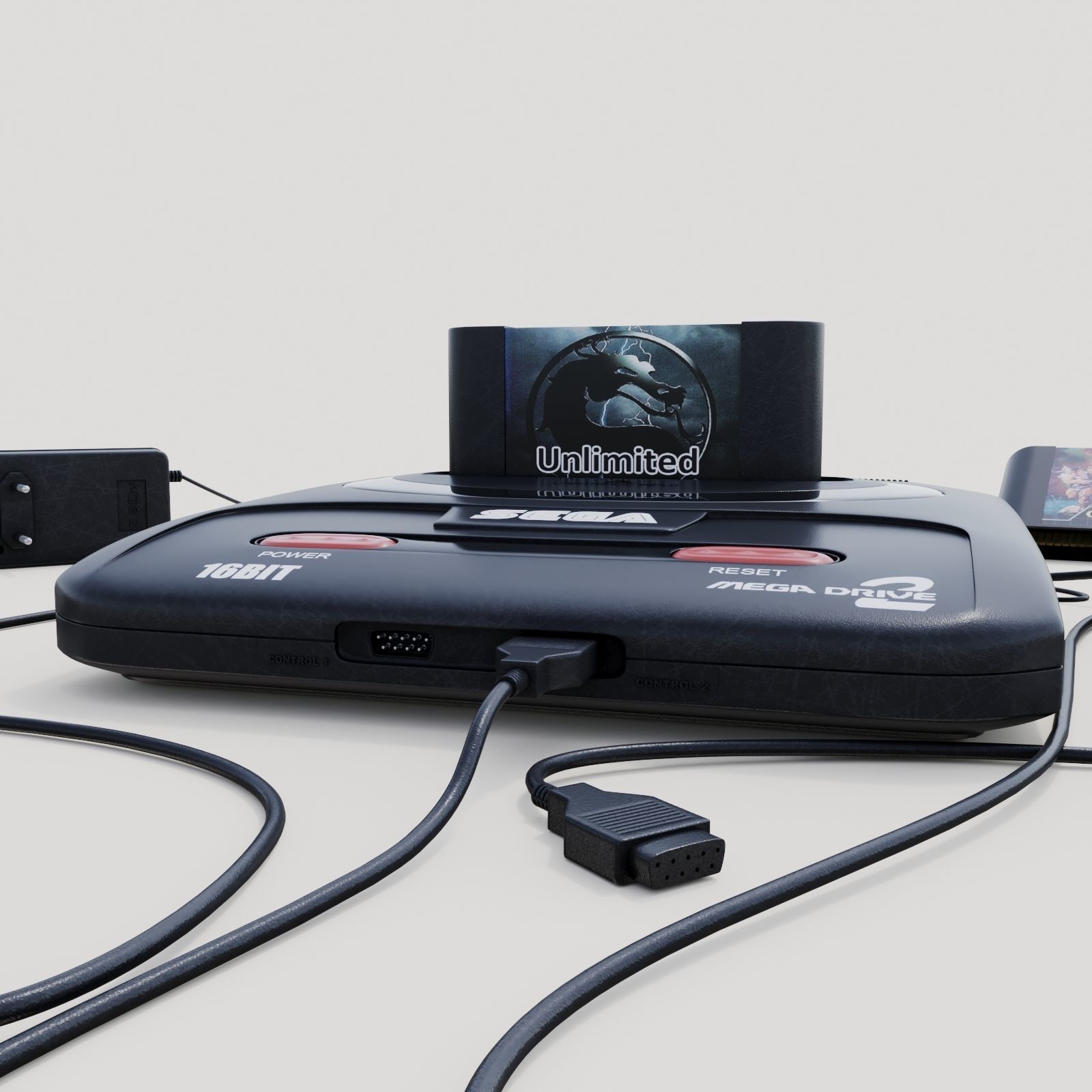 Sega Mega Drive 2 3D model_2