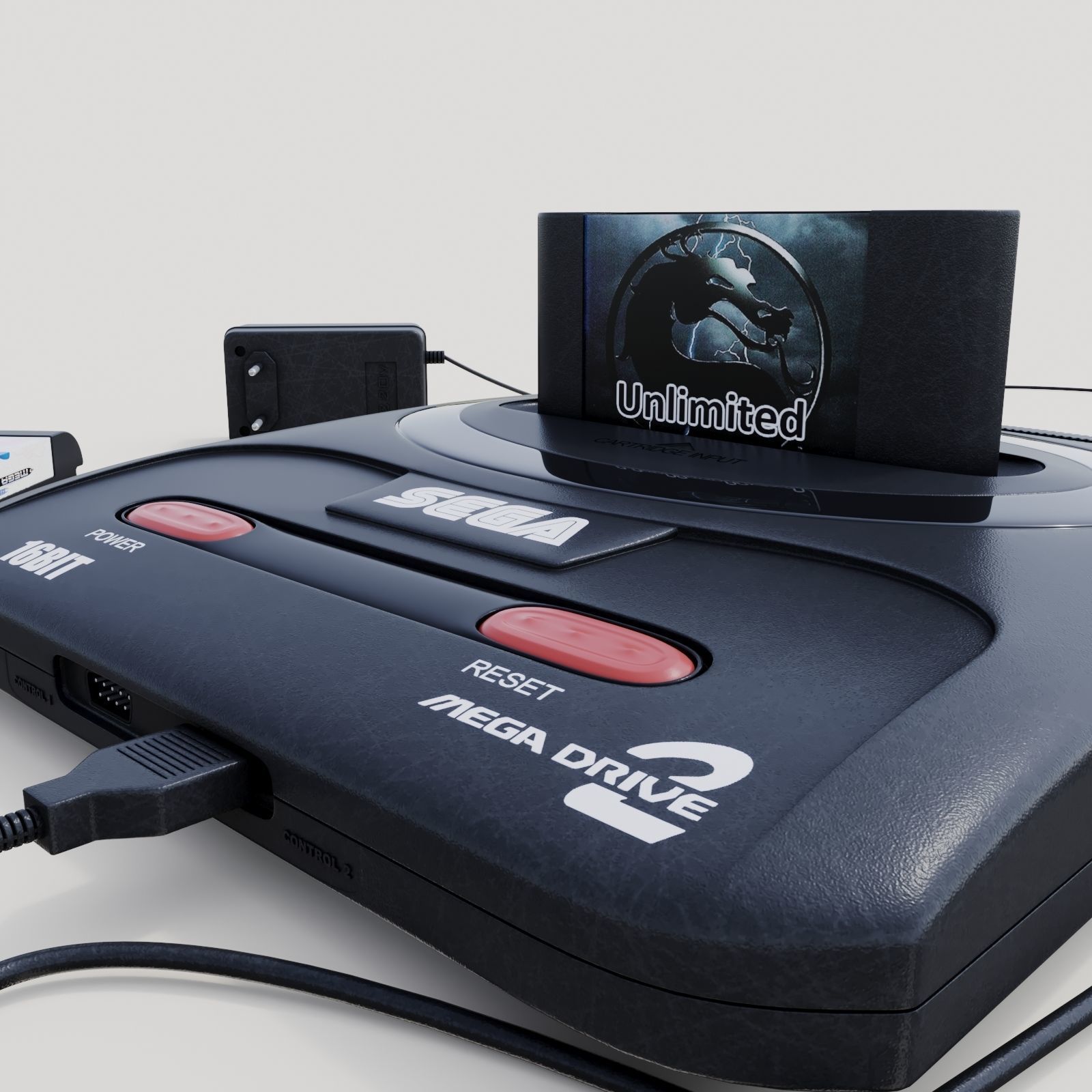 Sega Mega Drive 2 3D model_3