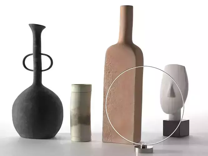 Sculptures with Ring Lamp