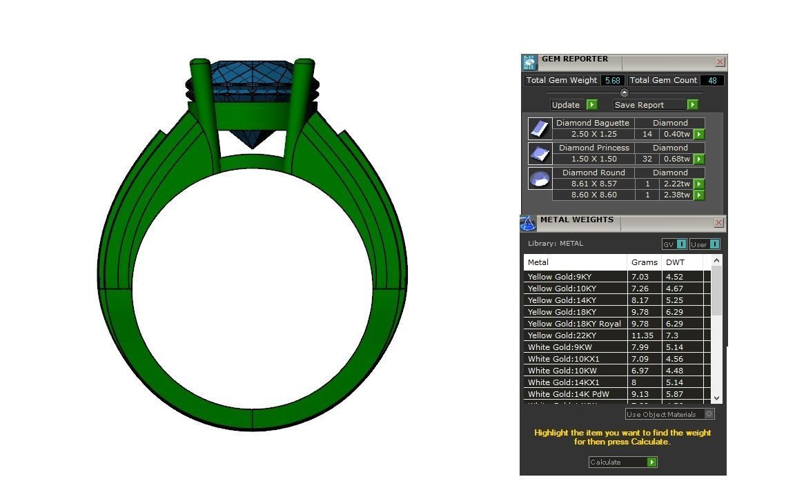 Engagement ring -22 3D print model_4