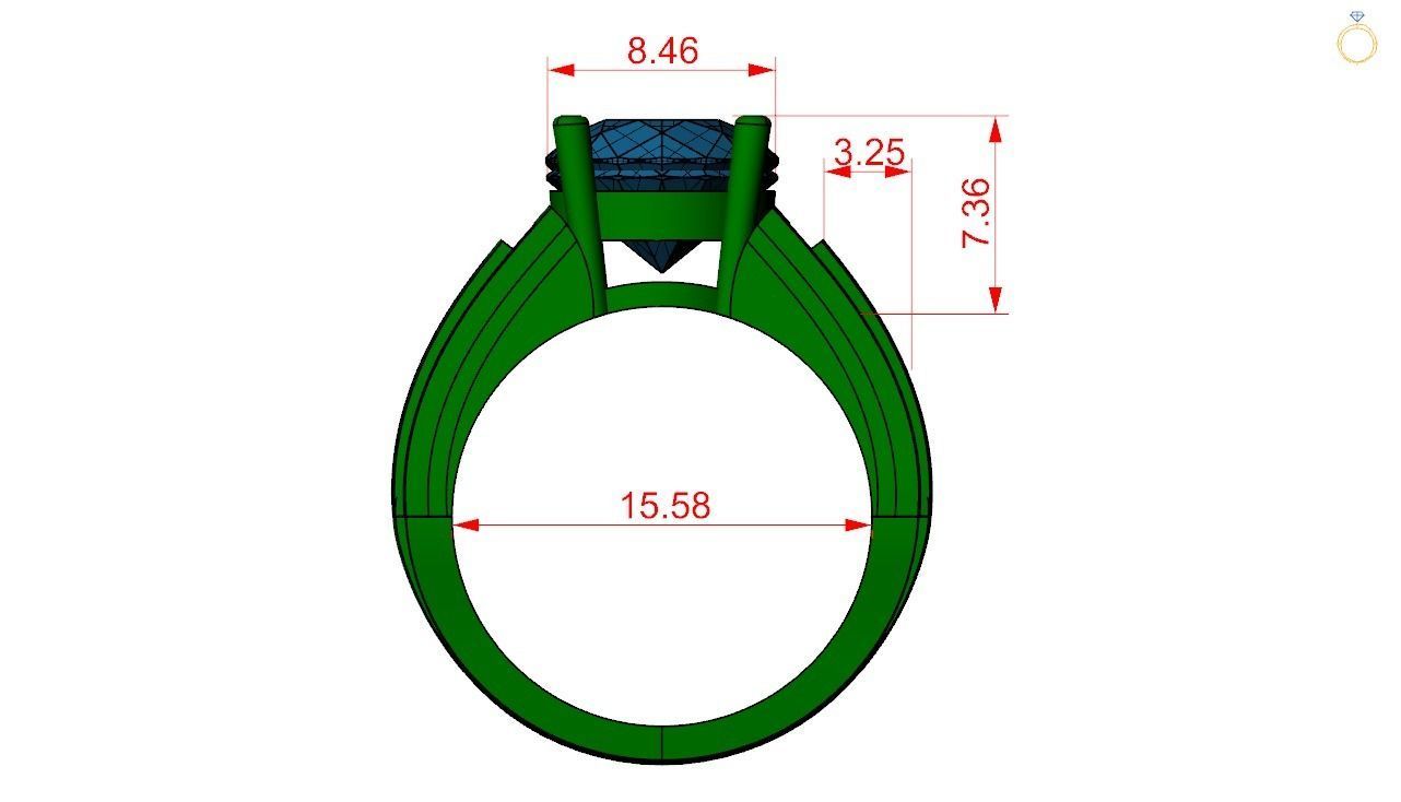 Engagement ring -22 3D print model_1