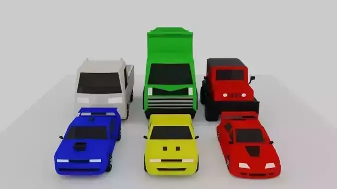 Low Poly Car Low-poly 3D model