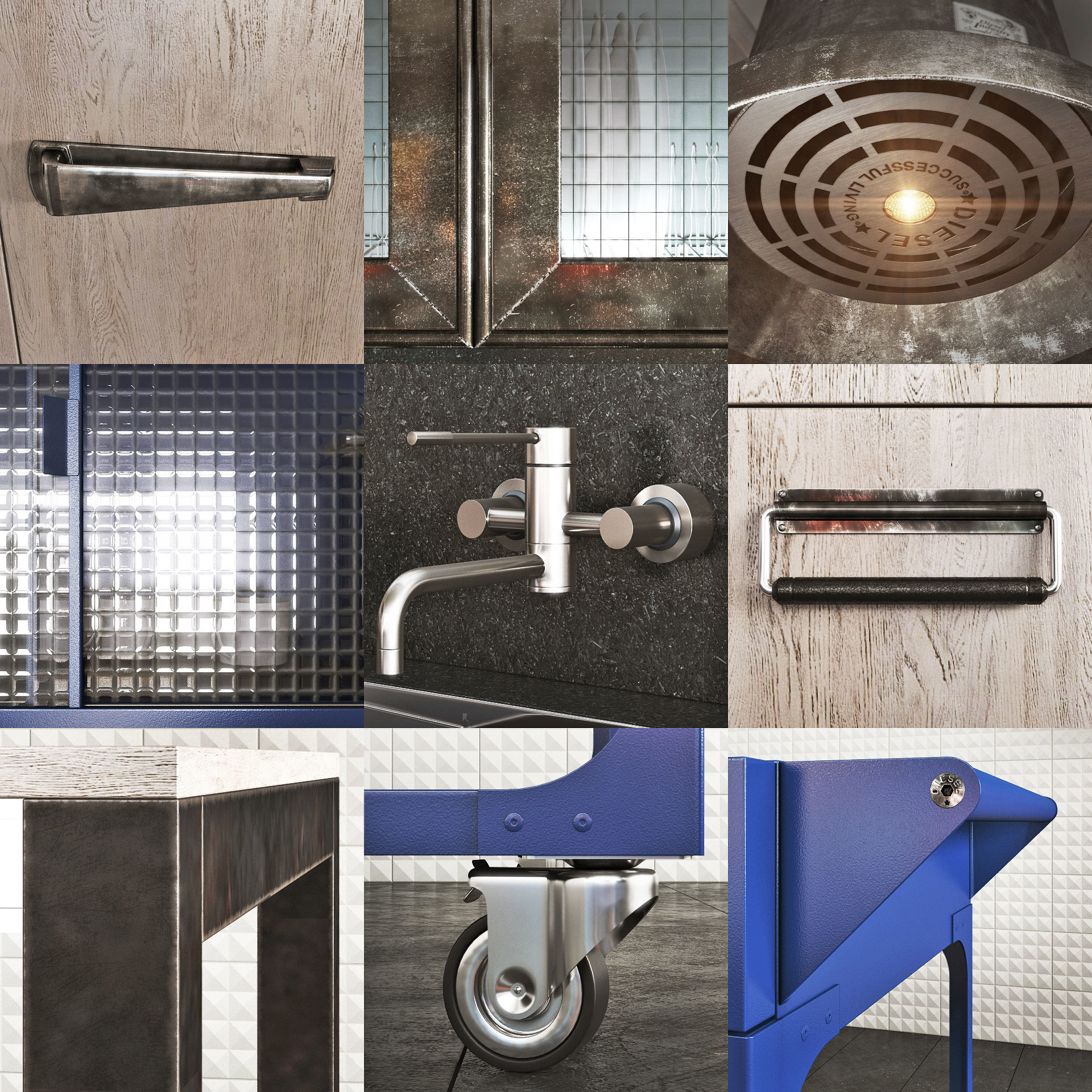 Scavolini diesel social kitchen type 002 3D model_8