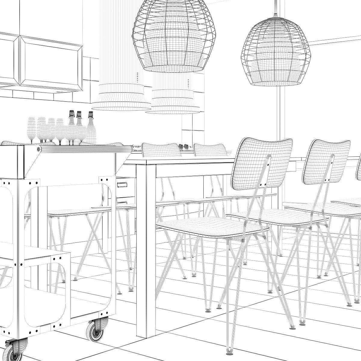Scavolini diesel social kitchen type 002 3D model_21