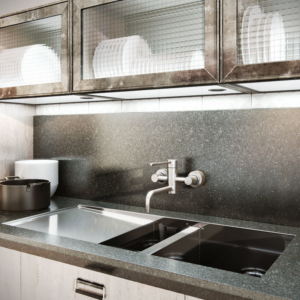 Scavolini diesel social kitchen type 002 3D model_4