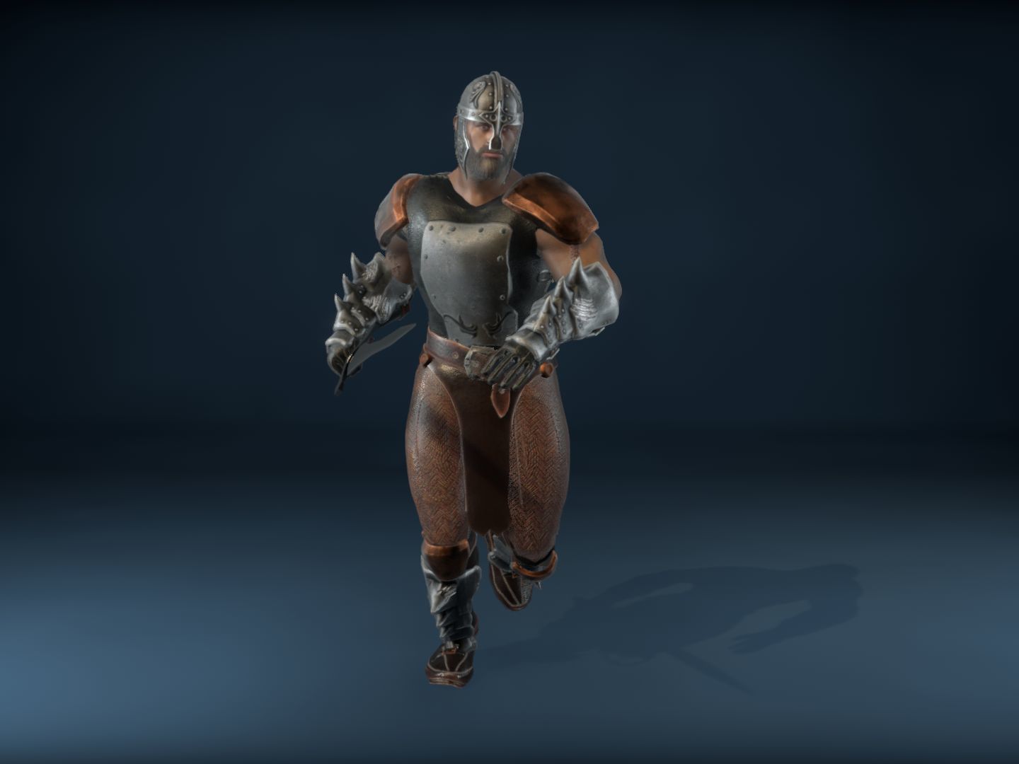 Medieval Warrior Low-poly 3D model_18