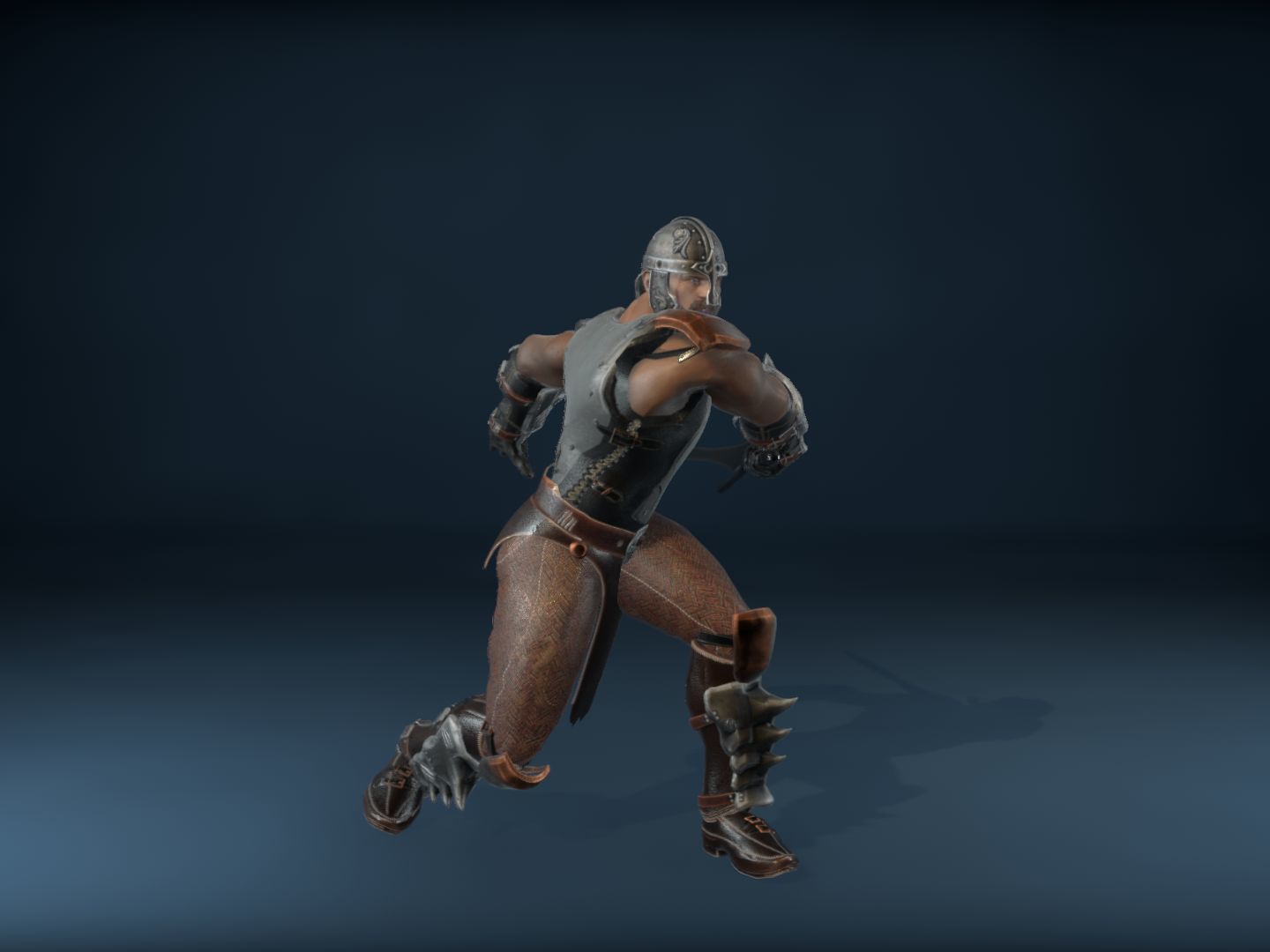 Medieval Warrior Low-poly 3D model_8