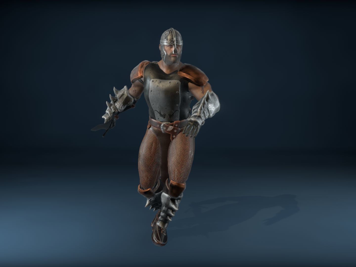 Medieval Warrior Low-poly 3D model_19