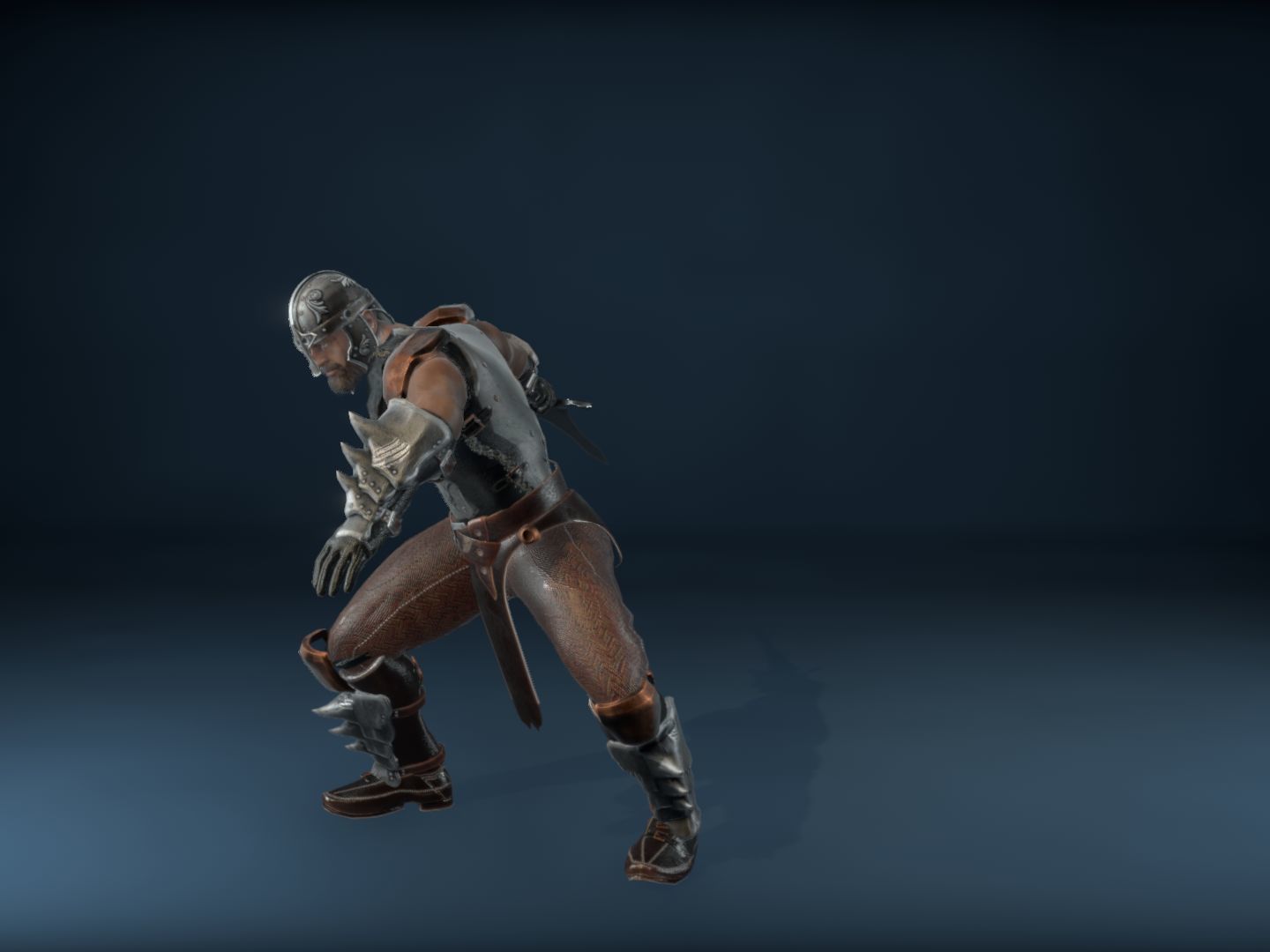 Medieval Warrior Low-poly 3D model_30