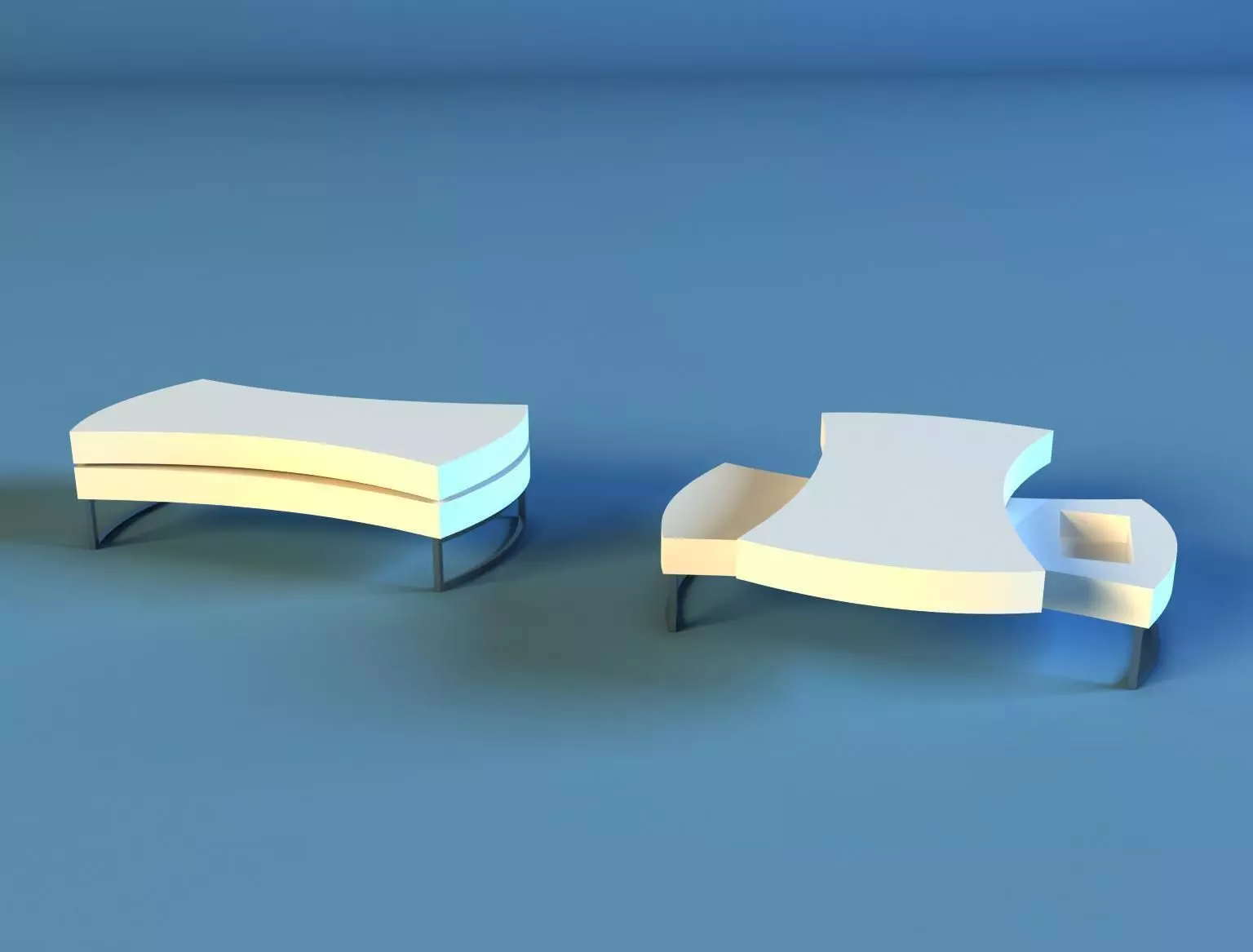 modern table 3D model_0