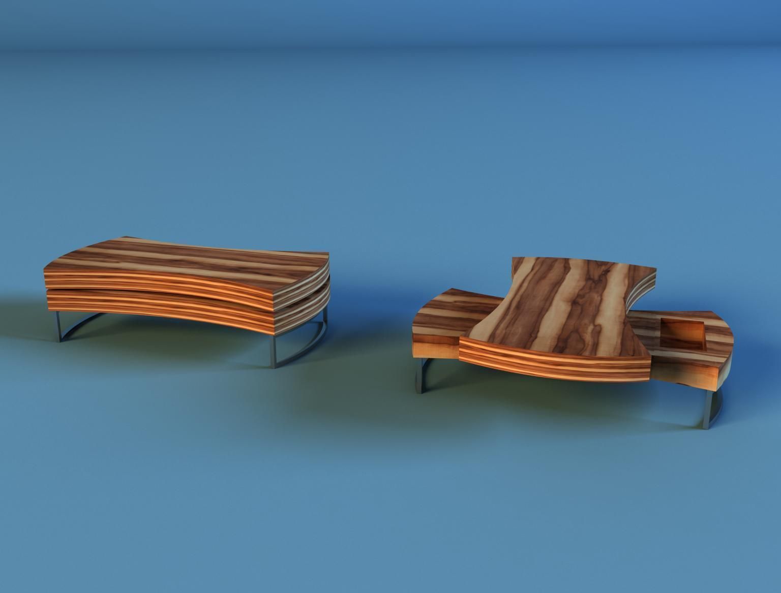 modern table 3D model_2