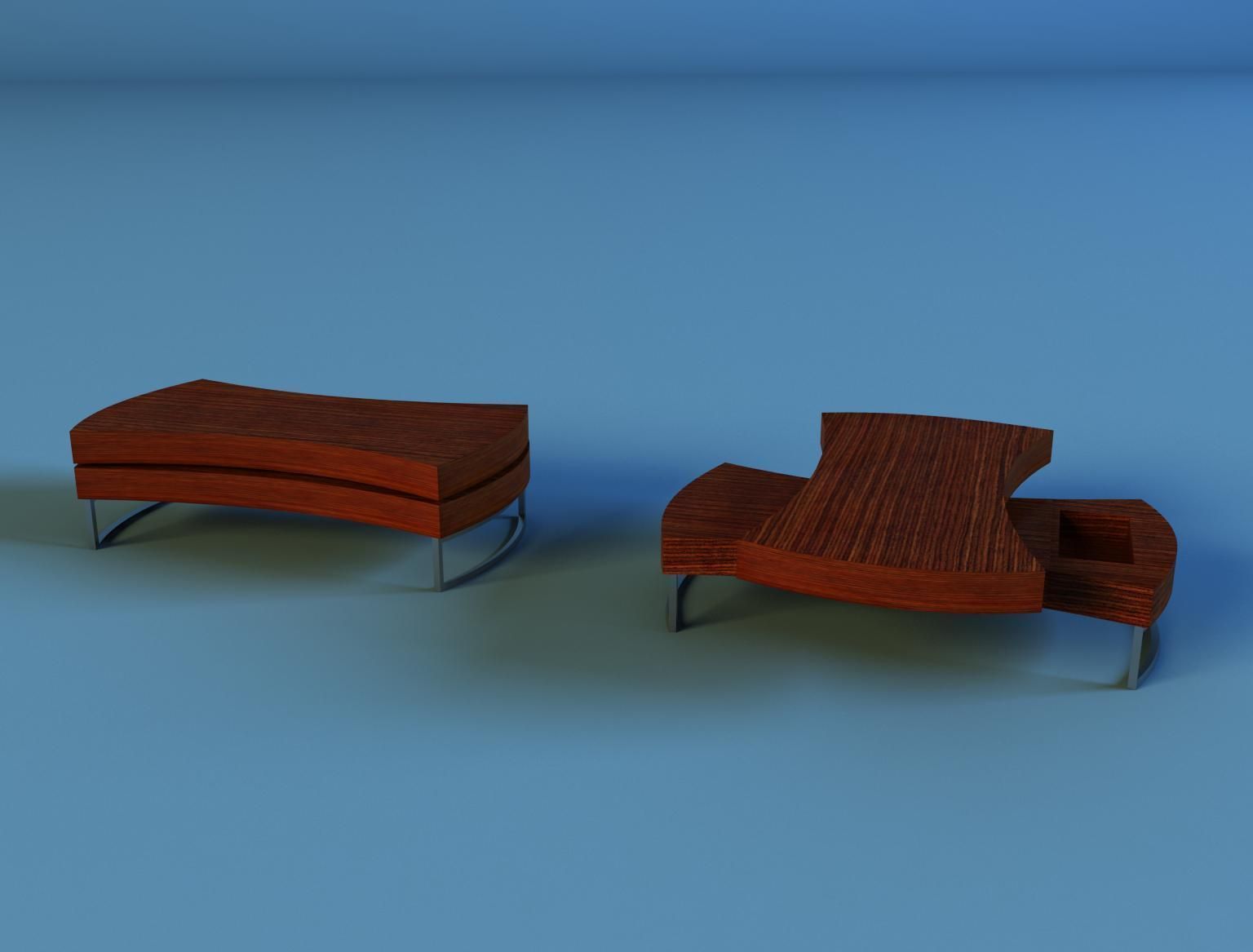 modern table 3D model_1
