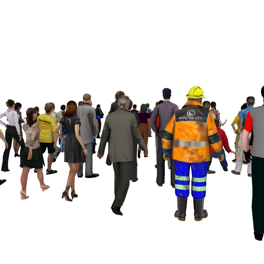 People Pack 55 People Low-poly 3D model_6