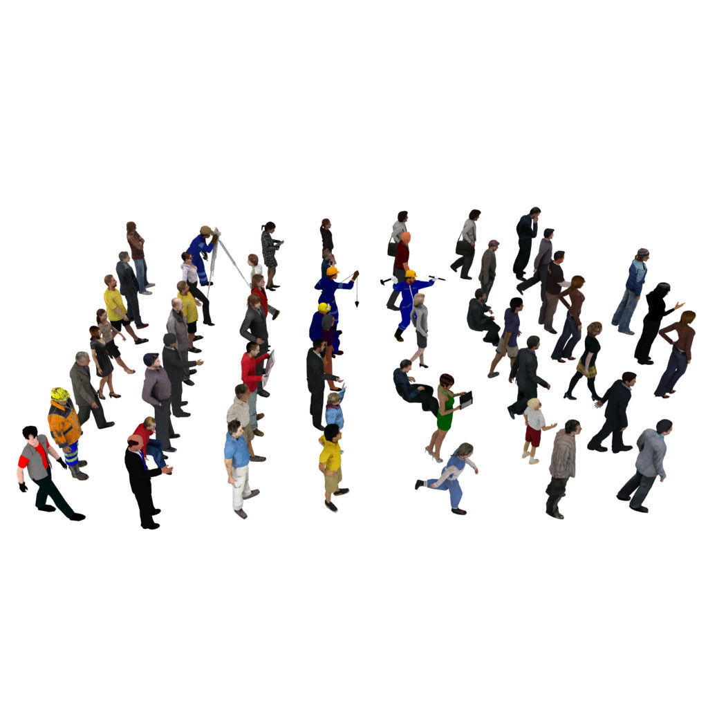 People Pack 55 People Low-poly 3D model_5