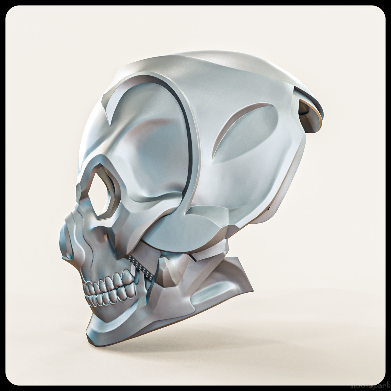 Skull Helmet Steampunk Air Soft Sci Fi Steam Punk Stl Files 3D print model_6