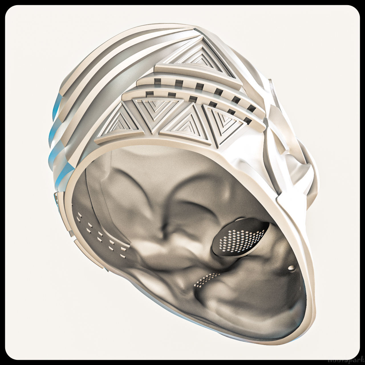 Skull Helmet Steampunk Air Soft Sci Fi Steam Punk Stl Files 3D print model_11