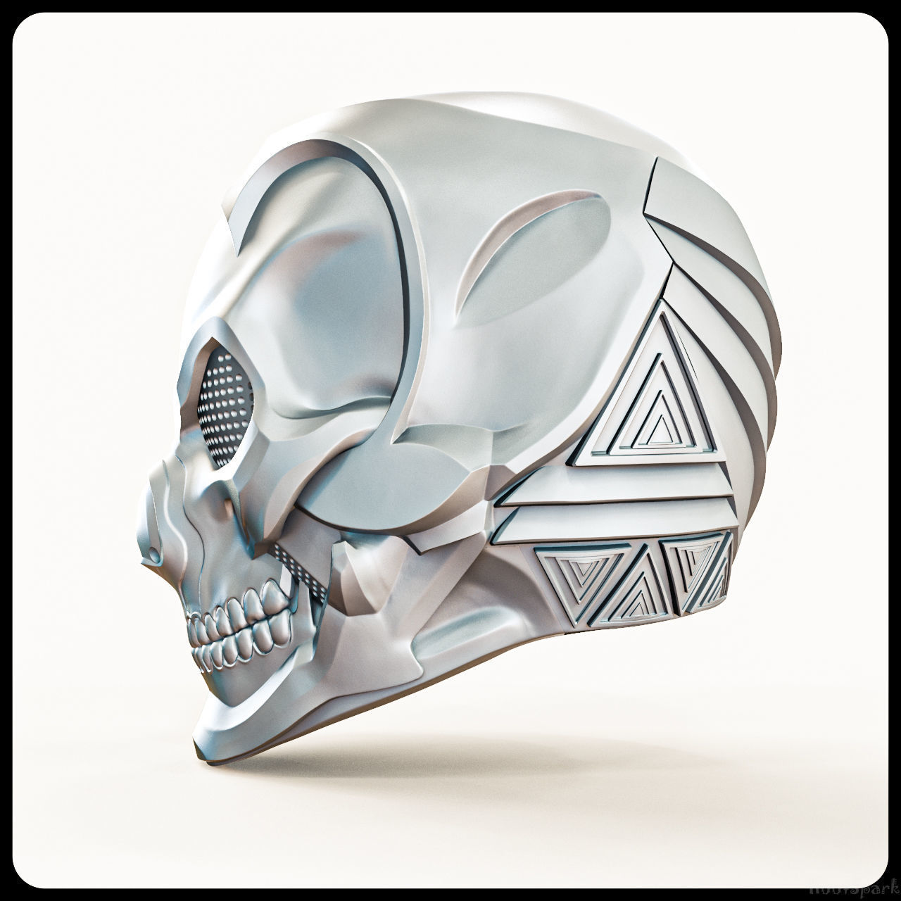 Skull Helmet Steampunk Air Soft Sci Fi Steam Punk Stl Files 3D print model_1