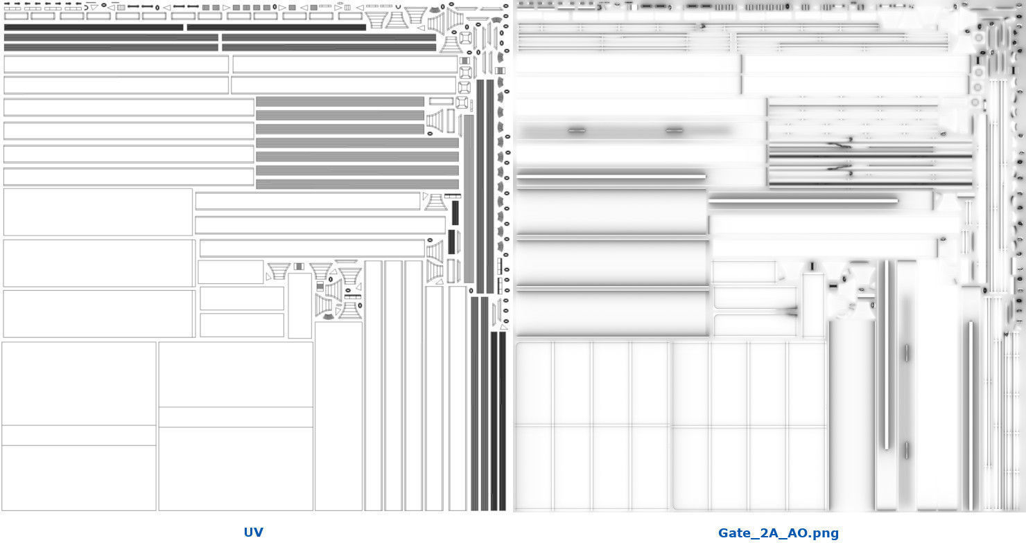 Gate 2A Low-poly 3D model_8