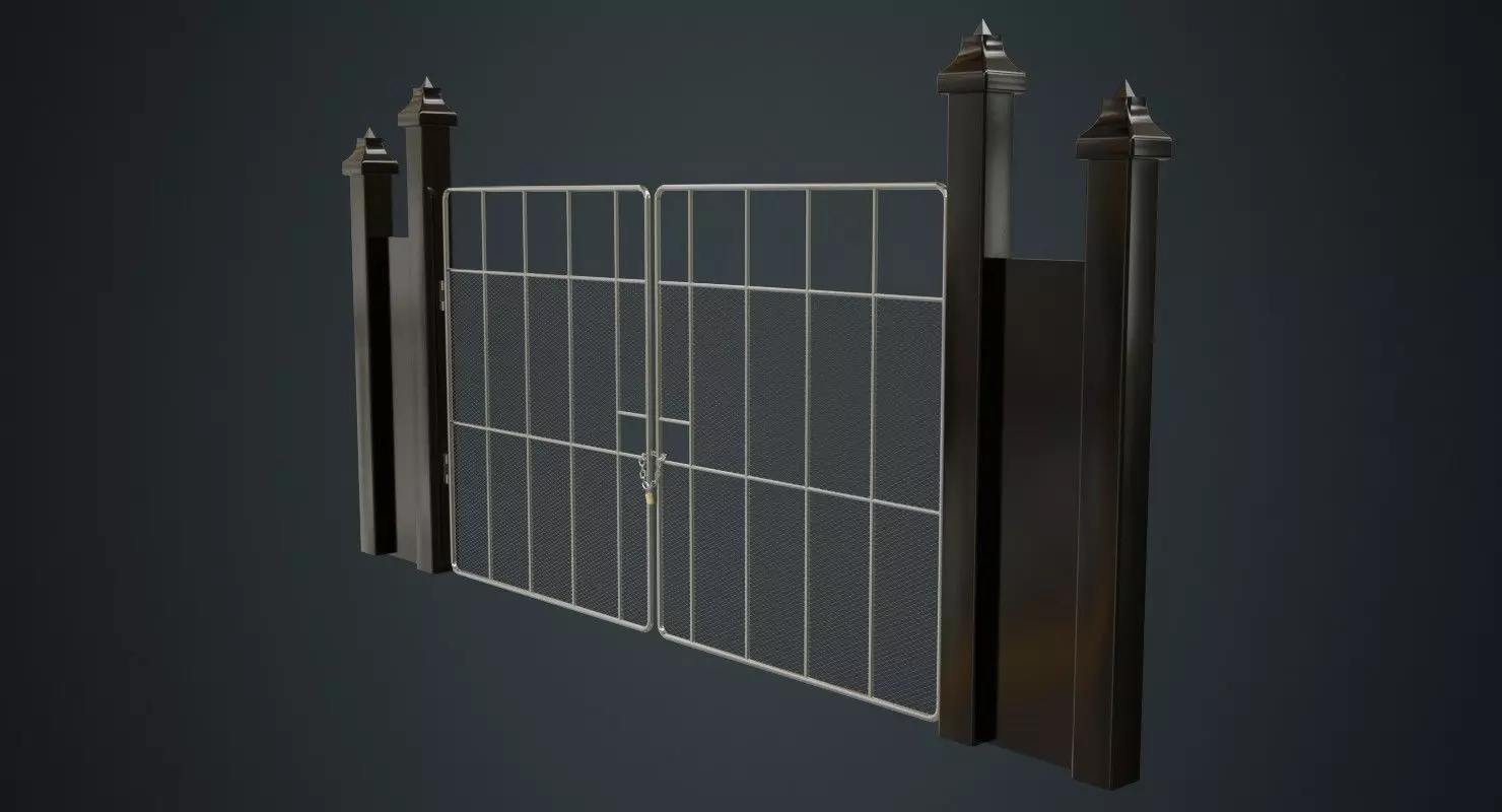 Gate 2A Low-poly 3D model_0