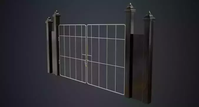 Gate 2A Low-poly 3D model
