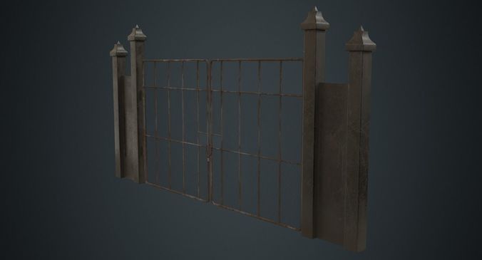 Gate 2B Low-poly 3D model