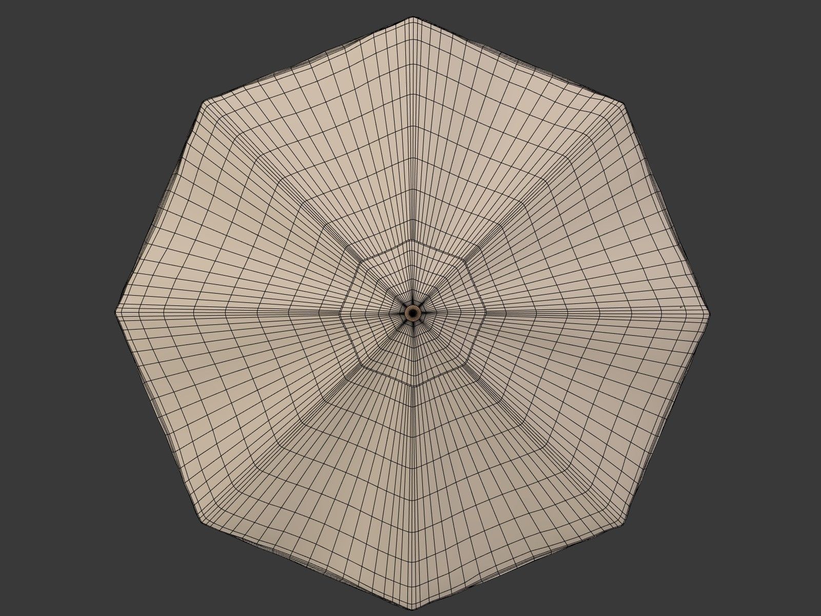 Umbrella Patio Parasol 2 Low-poly 3D model_7