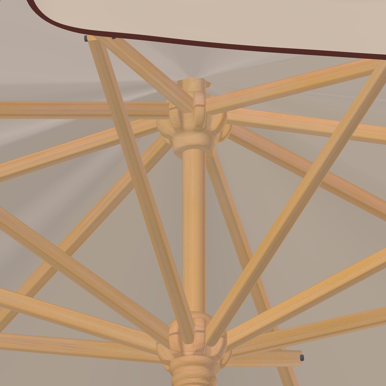 Umbrella Patio Parasol 2 Low-poly 3D model_29