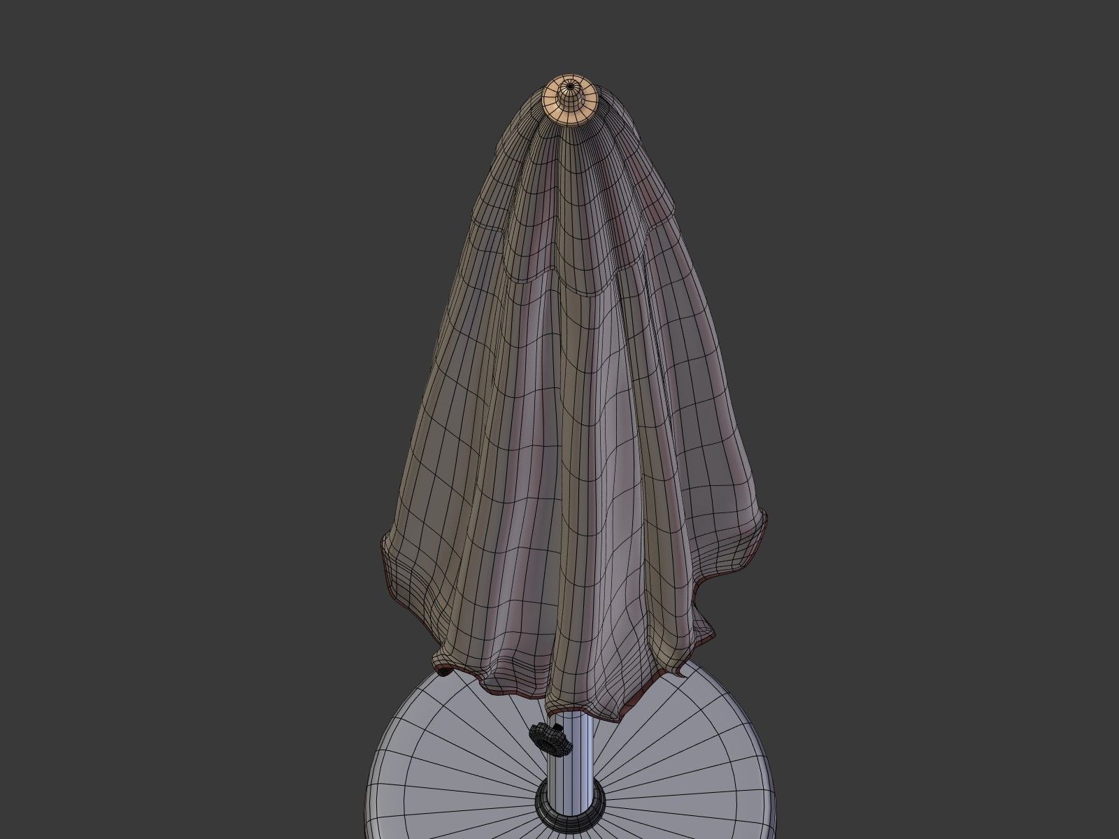Umbrella Patio Parasol 2 Low-poly 3D model_23