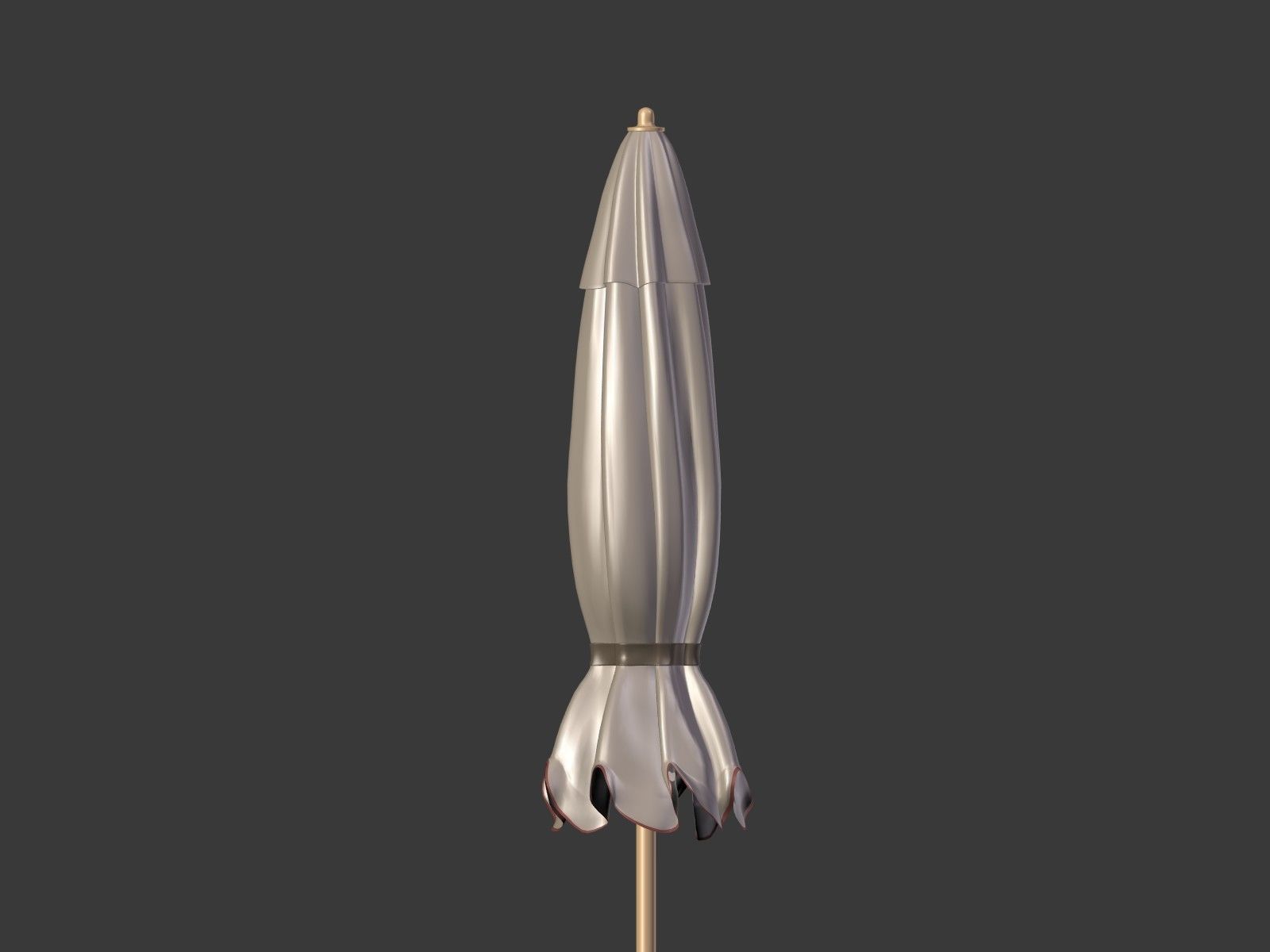 Umbrella Patio Parasol 2 Low-poly 3D model_13